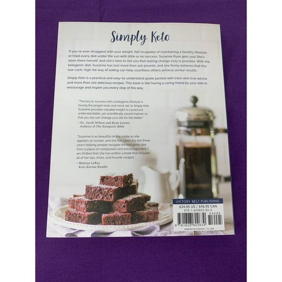 Simply Keto by Suzanne Ryan a Practical Approach to Health and Weight Loss Hundr - Picture 2 of 11
